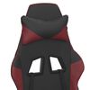 vidaXL Gaming Chair Black and Wine Red Faux Leather, Metal, Plywood Medium