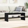vidaXL TV Cabinet Black Engineered Wood Medium TV Cabinet Rectangular