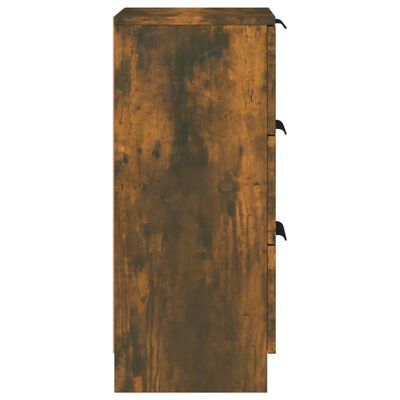 vidaXL Sideboard Smoked Oak 11.8"x11.8"x27.6" Engineered Wood