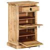 vidaXL Shoe Cabinet Natural wood Solid rough mango wood Compact