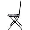 vidaXL Mosaic Bistro Set Black and White