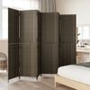 vidaXL Room Divider 6 Panels Gray Poly Rattan