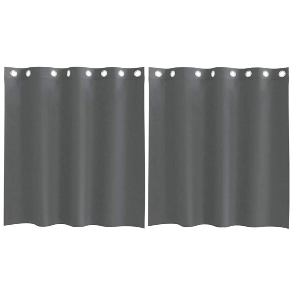 vidaXL Voile Curtains with Grommets 2 pcs Dark Grey 55.1x55.1"