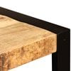 vidaXL Dining Table Brown and Black Solid rough mango wood 47.2 in
