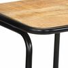 vidaXL Bar Stool Set of 4 Brown and Black Solid Rough Mango Wood and Iron