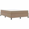 vidaXL Bed Frame with Mattress Cappuccino 55.12 x 78.74 in Fabric