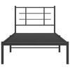 vidaXL Bed Frame Black Powder-Coated Steel Single Bed Frame