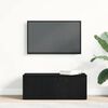 vidaXL TV Cabinet with Drawer Black Oak 80x34x30 cm Engineered Wood