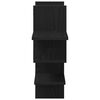 vidaXL Wall Shelf Black Oak 124,5x18x60,5 cm Engineered Wood