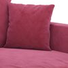 vidaXL Sofa Set Wine red Velvet (100% polyester), metal, textilene, plywood
