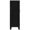 vidaXL Office Cabinet Black Steel, Plastic Medium Filing Cabinet