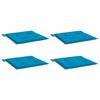 vidaXL Patio Chair Cushions 4 pcs Blue 19.7x19.7x1.6" Oxford Fabric