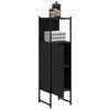 vidaXL Bathroom Cabinet Black Engineered wood and powder-coated steel