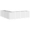 vidaXL Garden Planter White 63"x63"x20.9" PP