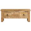 vidaXL Coffee Table Brown Solid Mango Wood 35.4 x 17.7 x 13.8 in