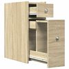 vidaXL Narrow Bathroom Cupboard Sonoma Oak Engineered Wood Slim Portable