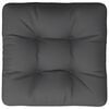 vidaXL Pallet Cushion Grey 100% Polyester 23.6 x 23.6 x 4.7 in