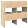 vidaXL Shoe Rack Set of 2 Sonoma Oak Engineered Wood Large Stackable
