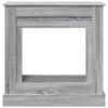 vidaXL Fireplace Surround Grey Sonoma 35.4x11.8x35.4" Engineered Wood