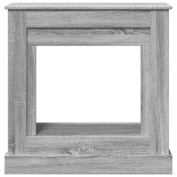 vidaXL Fireplace Surround Grey Sonoma 35.4x11.8x35.4" Engineered Wood