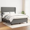 vidaXL Box Spring Bed with Mattress Dark Grey