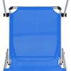 vidaXL Sun Lounger Blue Aluminum, Textilene Standard Foldable