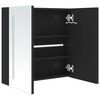 vidaXL Bathroom Cabinet Shining Black MDF Board with Melamine Finish, Glass