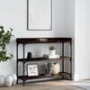 vidaXL Console Table Smoked Oak Engineered wood, Metal