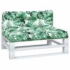 vidaXL Pallet Cushion Leaf Pattern 100% polyester 47.2 x 31.5 x 4.7 in