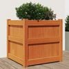 vidaXL Garden Planter Wax Brown Solid Pine Wood 19.7x19.7x19.7 in