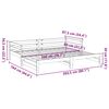 vidaXL Daybed With Trundles Wax Brown Solid Pine Wood 31.5x79 in