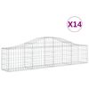 vidaXL Arched Gabion Baskets 14 pcs 78.7"x11.8"x15.7"/23.6" Galvanized Iron