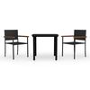 vidaXL Garden Dining Set Black