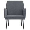 vidaXL Armchair Dark Grey Velvet (100% polyester), metal, plywood Standard