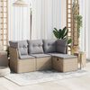 vidaXL Garden Sofa Set Mix beige, Light grey