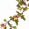 vidaXL Christmas Flower Garland Pink Artificial silk, PE (Polyethylene)