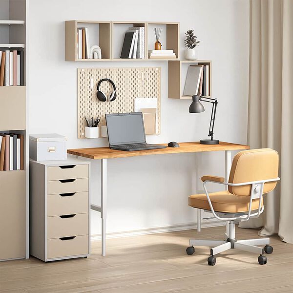 vidaXL Desk Top Light Brown Solid Oak Wood Medium Durable Desk Top