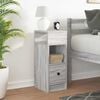 vidaXL Bedside Cabinet Gray sonoma Engineered wood Compact