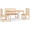 vidaXL Garden Dining Set Natural Pine Solid Pine Wood Standard