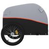 vidaXL Bike Trailer Black and Orange 99.2 lb Iron