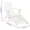 vidaXL Garden Chair White Hardwood Standard Durable Garden Chair
