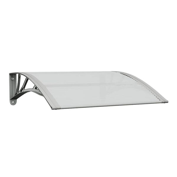 vidaXL Door Canopy Grey Polycarbonate 31.5 in x 29.5 in Durable