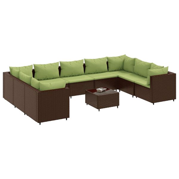 vidaXL Patio Lounge Set Brown