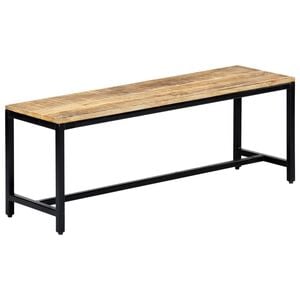 vidaXL Bench brown Solid Rough Mango Wood Medium Heavy Weight Endurance