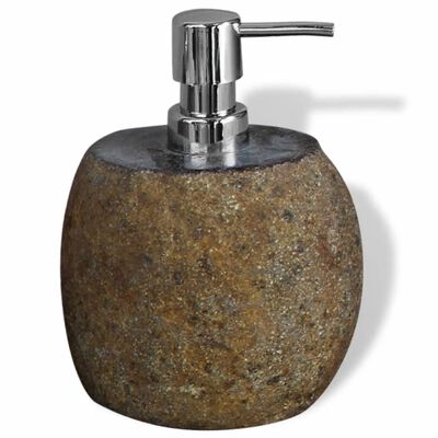 vidaXL Soap Dispenser River Stone 6.3"