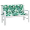vidaXL Garden Bench Cushion Set of 2 Leaf Pattern