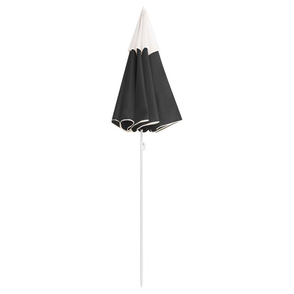 vidaXL Garden Parasol Anthracite 100% polyester, steel 70.9 in arc length