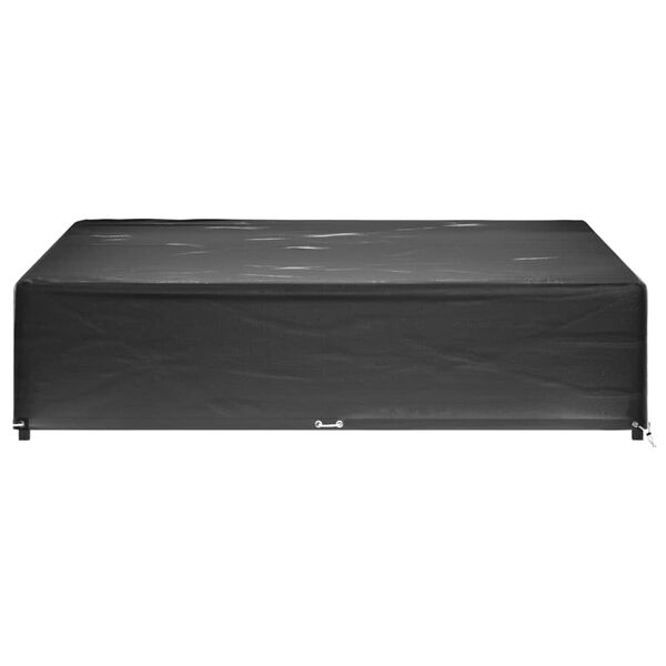 vidaXL Garden Furniture Cover Set of 2 Black Polyethylene, Aluminum