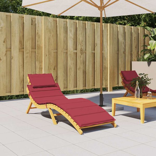 vidaXL Sun Lounger Cushion Wine Red