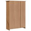 vidaXL Wardrobe Natural wood color Solid pine wood Large Wardrobe